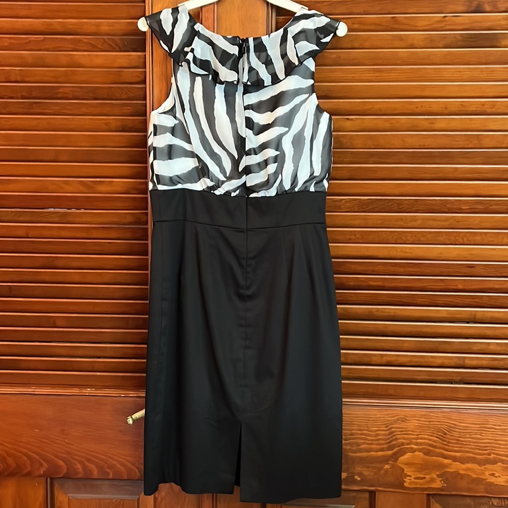 White House Black Market Dress Zebra Print - Picture 2 of 3